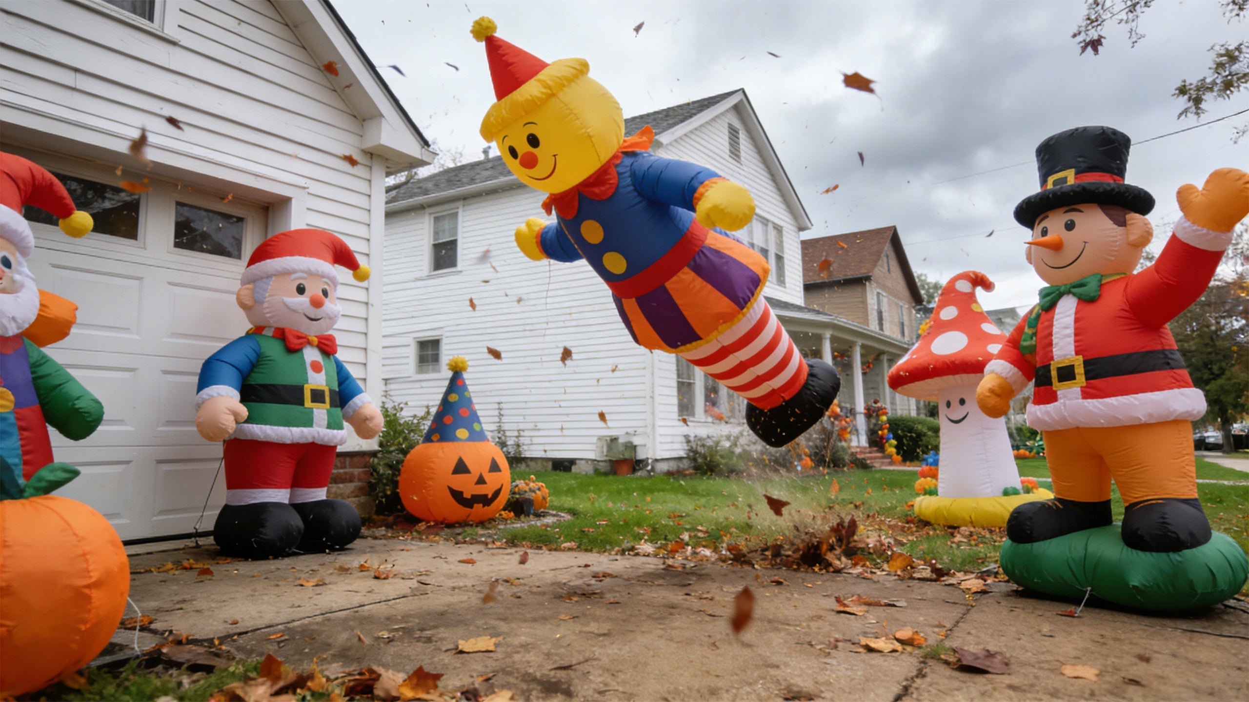 How to Secure Outdoor Decorations in Windy Conditions  (Inflatables, Tents & Trampolines)