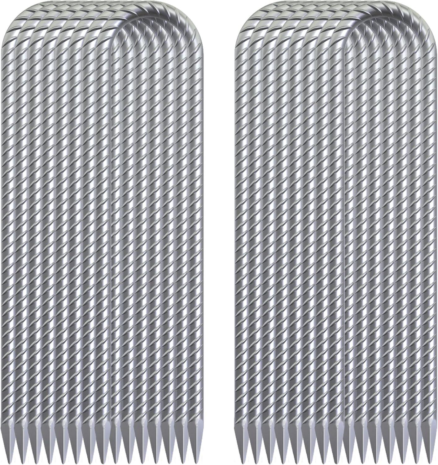 16" U-Shaped Wind Stakes, 3/8" Steel Anchors for Outdoor Trampoline