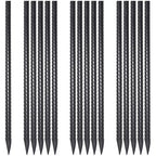 18" Straight Rebar Stakes 16-Pack | 1/2" Diameter Heavy Duty Steel Spikes for Fencing & Concrete Forms