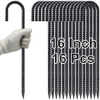 VVOKGO Rebar Stakes 16 Inches J Hook Heavy Duty Chain Link Fence Stakes