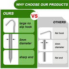 AAGUT 9-Inch Heavy-Duty Galvanized Tent Stake with T-Hook