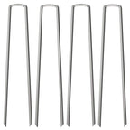 50 Pack Landscape Staples 12 inch,Heavy Duty Garden Stakes Pins Galvanized Landscape Fabric Staples Sod Ground Staple for Anchoring Weed Barrier Fabric