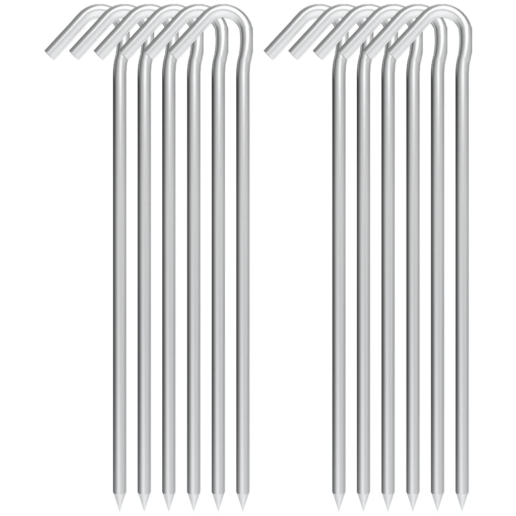 Bulk pack of 60 heavy duty 9-inch ground stakes for canopies and tarps, suitable for commercial or event use