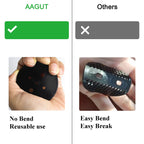 Close-up of round plastic gasket on hot-dip galvanized landscape staple, preventing tears and increasing ground contact