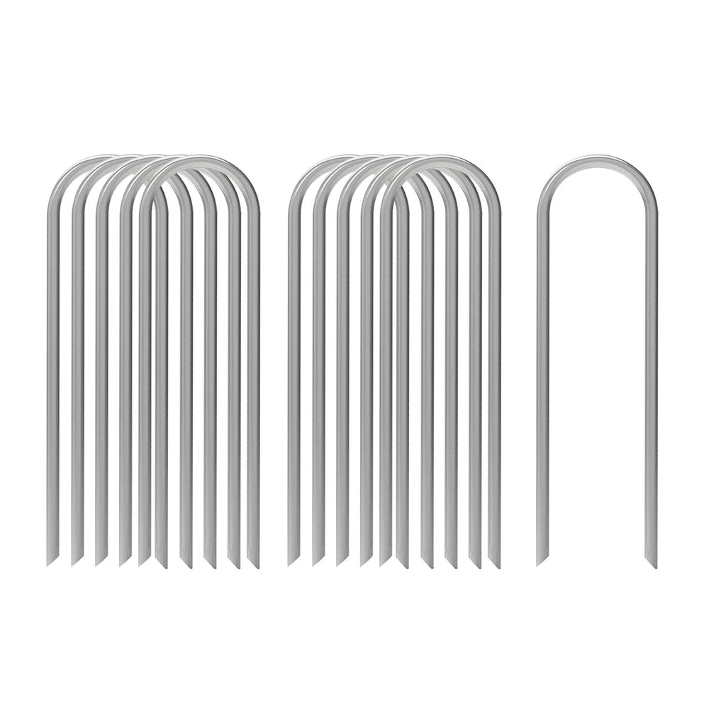 AAGUT 12-Inch Round Top Galvanized Garden Stake for Drip Irrigation