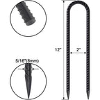 VVOKGO Trampoline Stakes 12 Inches Anchors High Wind Heavy Duty, 8-Pack U Shaped Tie Down