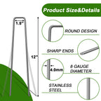 Close-up showing the thick 4mm steel construction and hot-dip galvanized coating on a heavy-duty staple