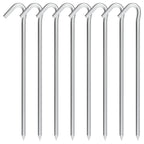 9 Inch Tent Stakes, Tent Stakes Metal, Heavy Duty Tarp Camping Stakes, Metal Tent Stakes for Inflatables Outdoor Decorations, 25 Pack