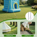 AAGUT 6-Inch Round Top Galvanized Garden Stake for Drip Hoses