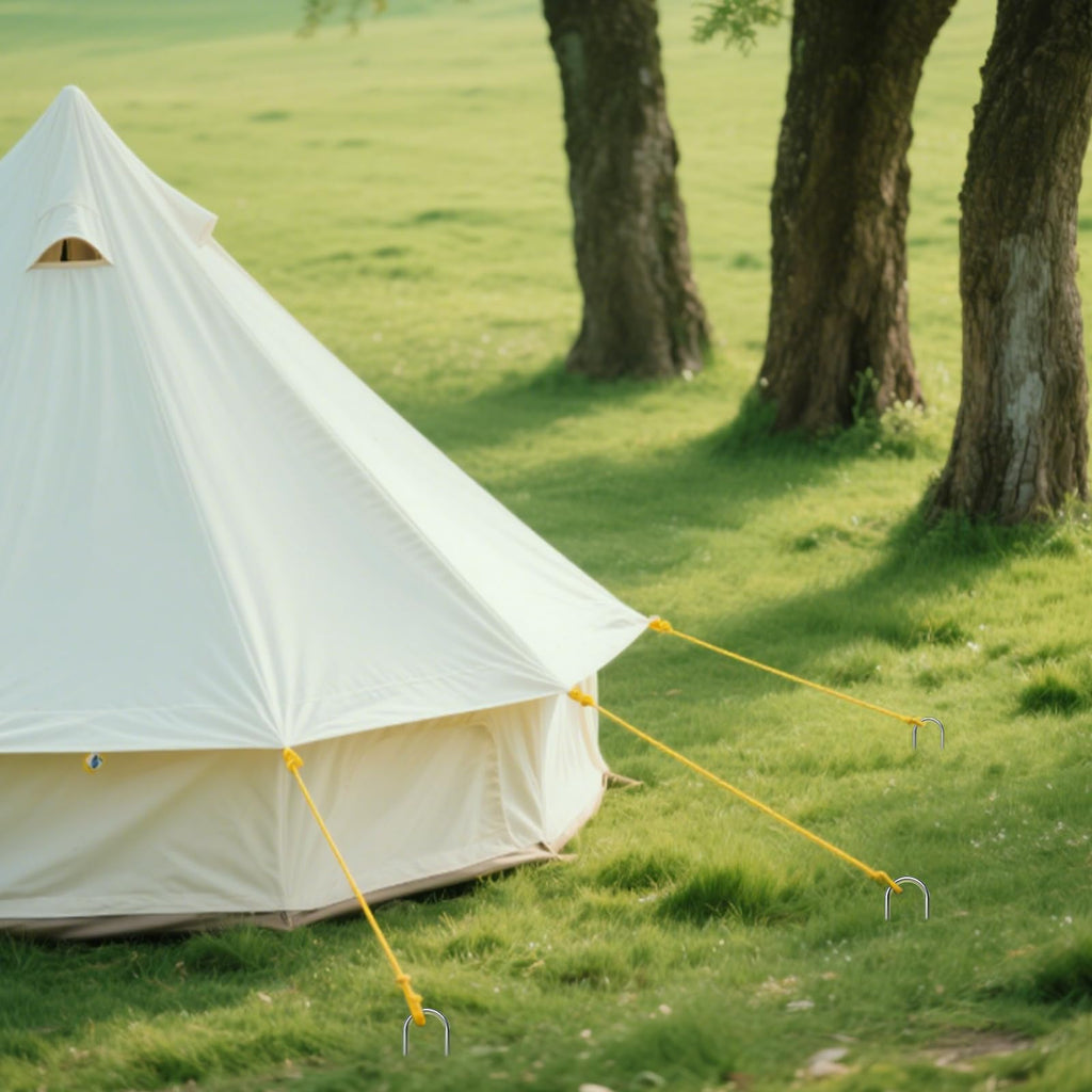 AAGUT 12-Inch Round Top Galvanized Garden Stake for Drip Irrigation