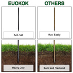 16" Heavy Duty Rebar Stakes 20-Pack | 1/2" / 3/8"Diameter Steel Ground Stakes with Chisel Point | for Concrete Forms, Landscape Timbers & Fencing