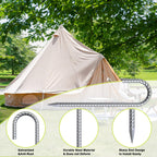 AAGUT 12-Inch J-Hook Rebar Stake, 3/8" Galvanized Heavy-Duty Ground Anchor