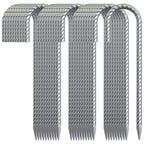 close-up of galvanized spiral stake