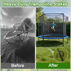 VVOKGO Trampoline Stakes 12 Inches Anchors High Wind Heavy Duty, 8-Pack U Shaped Tie Down