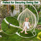 J Hook Rebar Stakes - 36 Inch, 3/8 Inch Diameter Steel Tent Stakes - Heavy Duty Chain Link Fence & Trampoline Stakes with Chisel Point End - Black (16 Pcs)