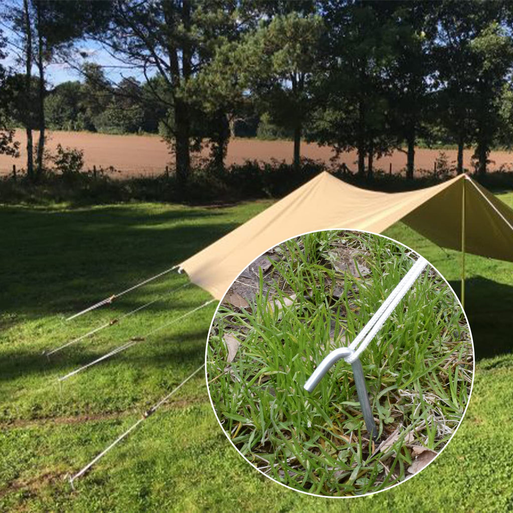 AAGUT 9-Inch Heavy-Duty Galvanized Steel Tent Stake