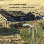 AAGUT 12-Inch Galvanized U-Shaped Trampoline Anchor Stakes - 6 Pack Kit