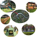 28 Pack 16" Galvanized Rebar Stakes Heavy Duty J Hook Ground Anchors, Curved Steel Tent Stakes Anti Rust Steel Ground Stakes