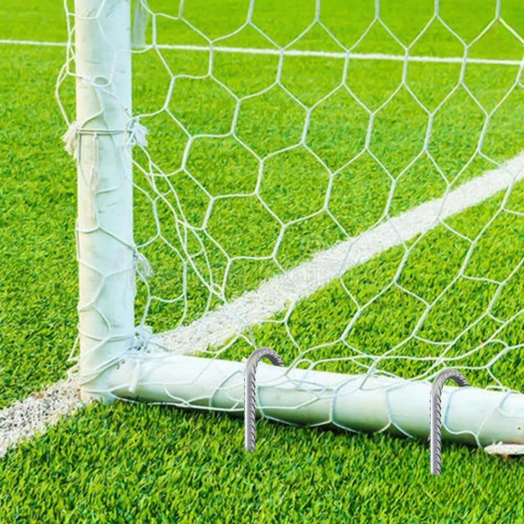 AAGUT 12-Inch J-Hook Rebar Stake, 3/8" Galvanized Heavy-Duty Ground Anchor