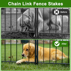 AAGUT 12-Inch Black J-Hook Rebar Stakes, heavy duty ground anchors with rust-resistant coating