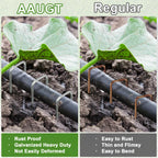 AAGUT 6-Inch Garden Stakes - 50 Pack | 11-Gauge Galvanized U-Shaped Pins for Landscape Fabric, Irrigation & Fencing