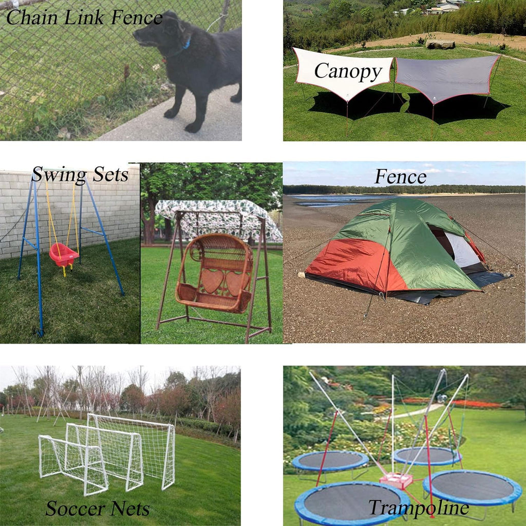 AAGUT 12-Inch J-Hook Rebar Stake, 3/8" Galvanized Heavy-Duty Ground Anchor