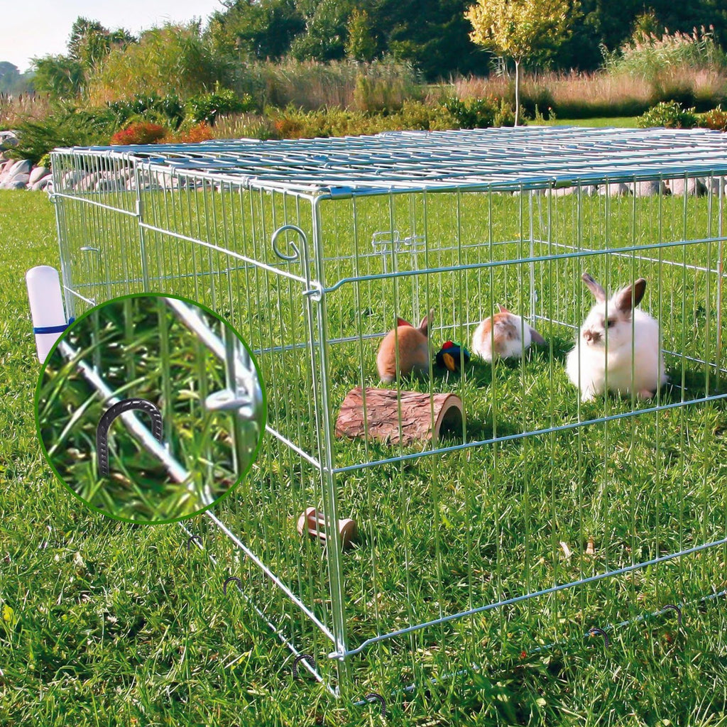 AAGUT 16-Inch Heavy-Duty J-Hook Rebar Stake with Black Powder Coating