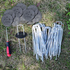 6 Inch Galvanized Landscape Pins - Heavy Duty U-Shaped Turf Nails for Securing Sod Fabric & Decorations