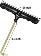 Trampoline spring tool: T-hook puller with specified dimensions, ideal for DIY trampoline maintenance and assembly