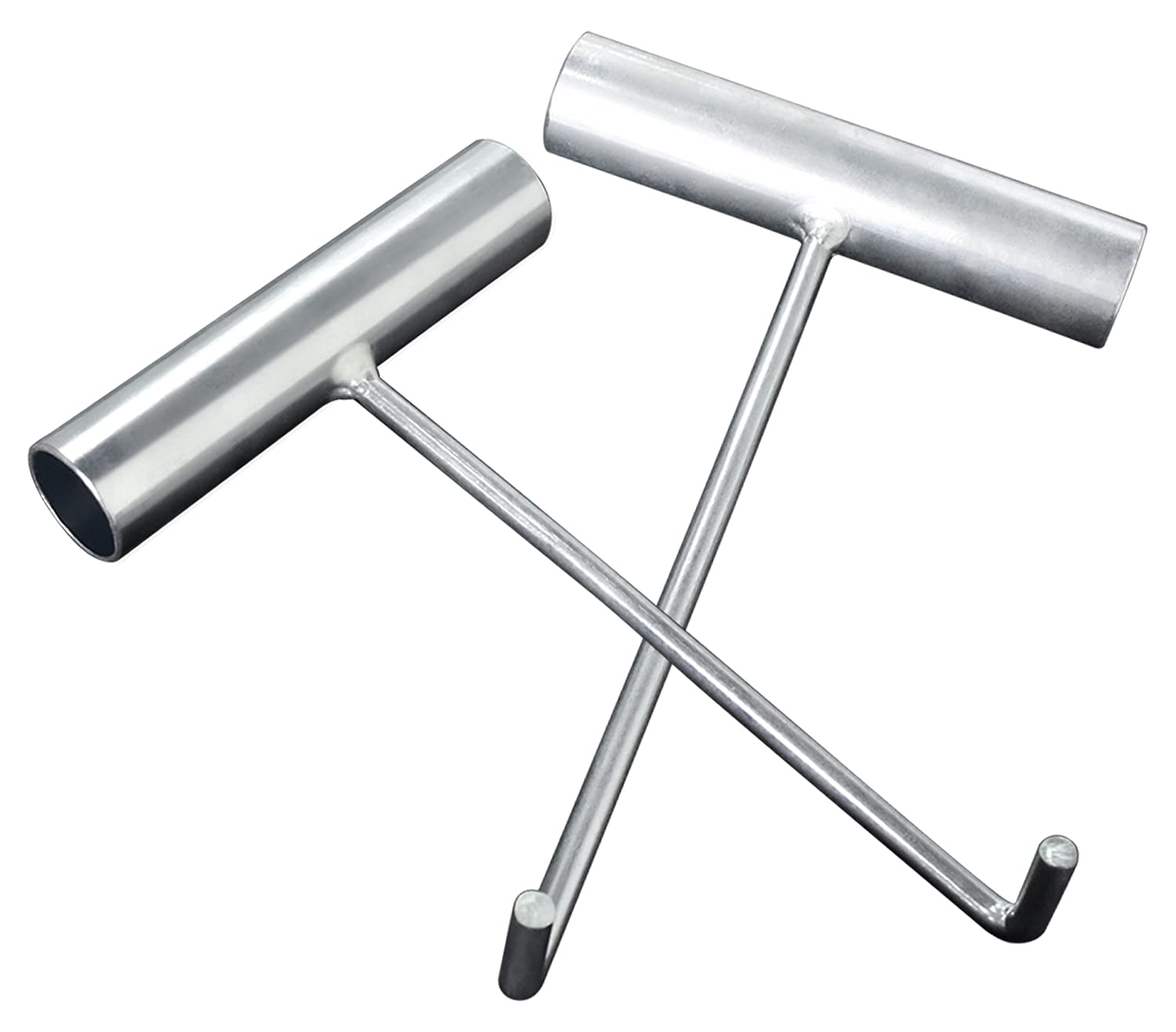 2-pack heavy-duty metal trampoline spring T-hook pullers, essential tools for easy installation and removal of trampoline spring